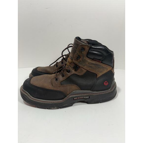 WOLVERINE RAIDER DURASHOCK Composite TOE BOOT Work WATERPROOF‎ SIZE 11 EW Brown